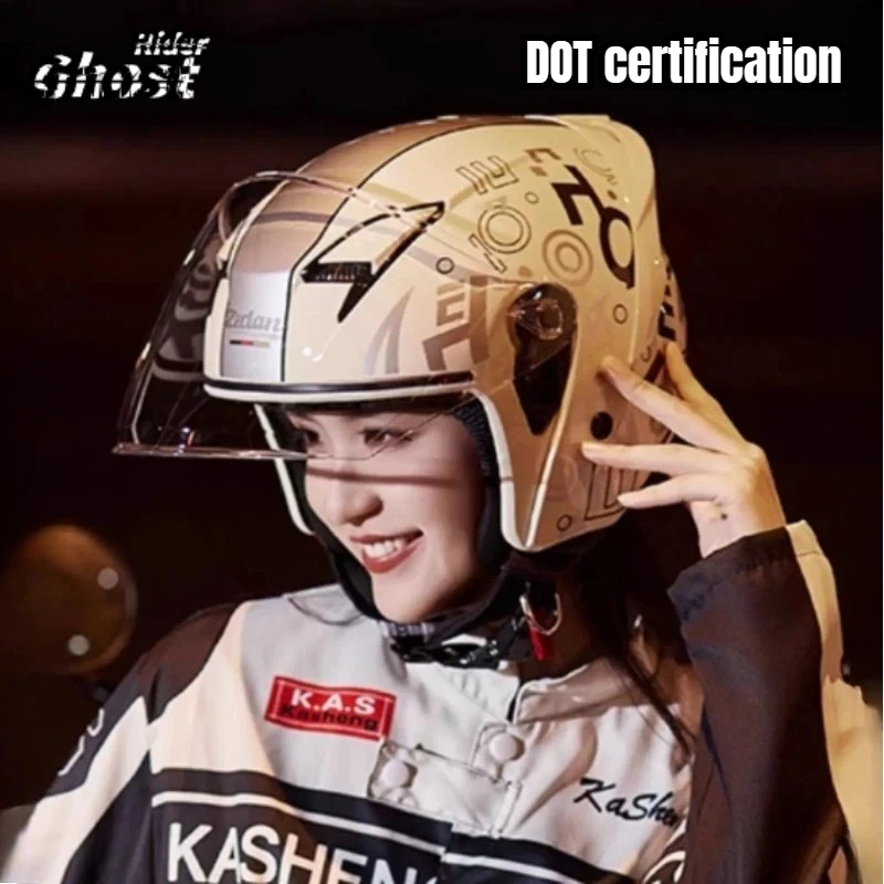 Vintage Open Face Retro Helmet - DOT 인증 빈티지 오픈 헬멧 오토바이