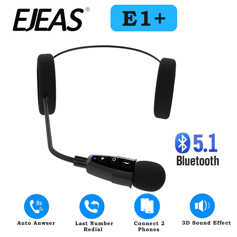 Full Face Motorcycle Helmet With Bluetooth - EJEAS E1+ 오토바이 헬멧 블루투스 헤드셋