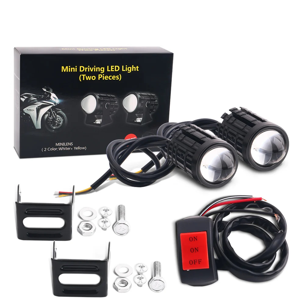범용 오토바이 LED 헤드 라이트 미니 운전 라이트 스 - Universal Motorcycle Led Headlight Projector 리뷰 및 가격