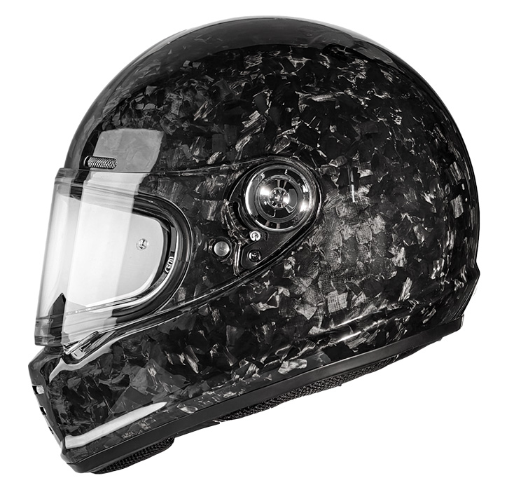 블루투스 기능이 있는 단조 탄소 섬유 소재의 복고풍 풀 - Full Face Motorcycle Helmet With Bluetooth 리뷰 및 가격