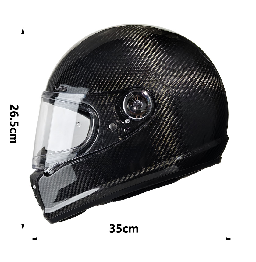 3K 탄소 섬유 소재의 레트로 스타일 풀페이스 오토바이 - Full Face Motorcycle Helmet With Bluetooth 리뷰 및 가격