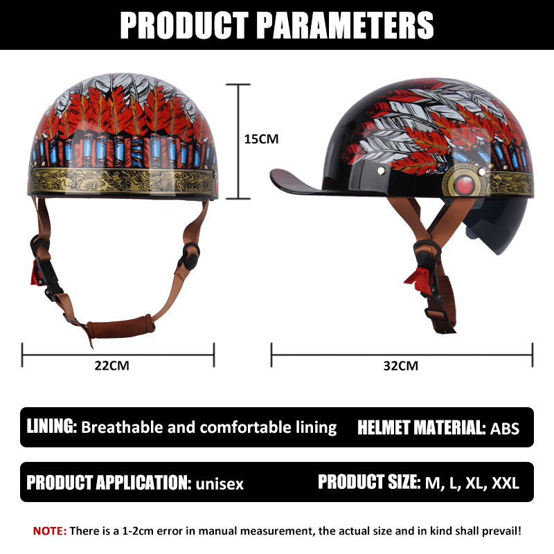 야구 모자 헬멧 오토바이 빈티지 레트로 헬멧 여름 오픈 - Vintage Open Face Retro Helmet 리뷰 및 가격