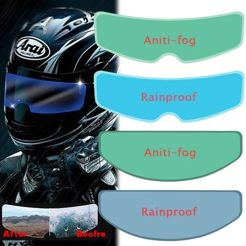 1/4PCS 오토바이 헬멧 투명 패치 필름 안티-안개  - Motorcycle Helmets 리뷰 및 가격