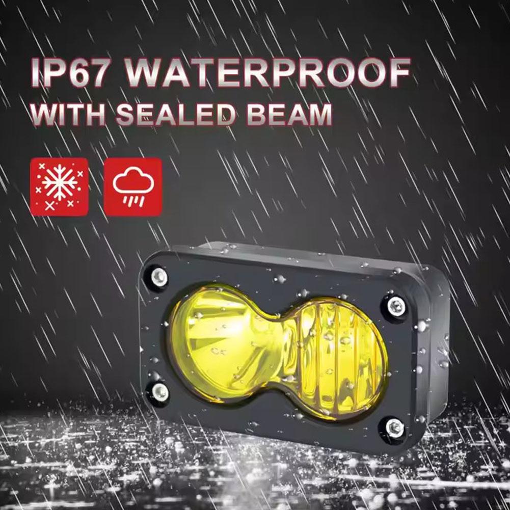 20W LED 헤드라이트 3인치 사각형 투광등 LED  - Universal Motorcycle Led Headlight Projector 리뷰 및 가격