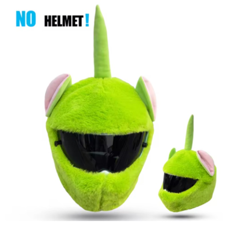 만화풍 푹신한 플러시 소재 오토바이 풀페이스 보호 케이 - Motorcycle Helmets 리뷰 및 가격