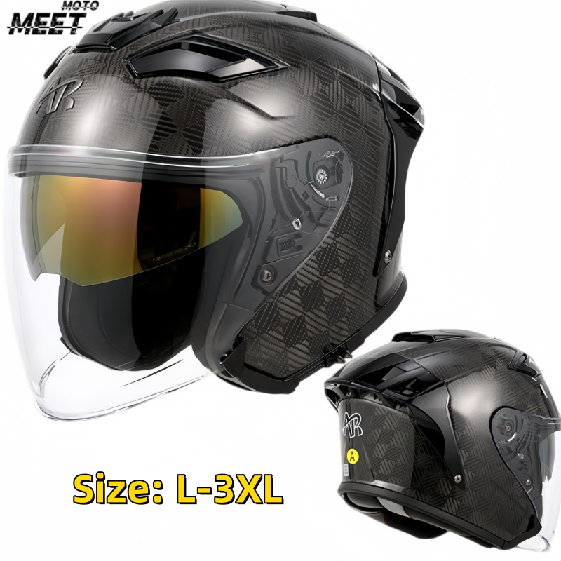 전면 보호형 오토바이 헬멧, 이중 렌즈, 빠른 탈착식  - Carbon Fiber Lightweight Motorcycle Helmet 리뷰 및 가격